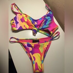 Hot Miami Styles Multi Color Camo Inspired 2 PC Bikini